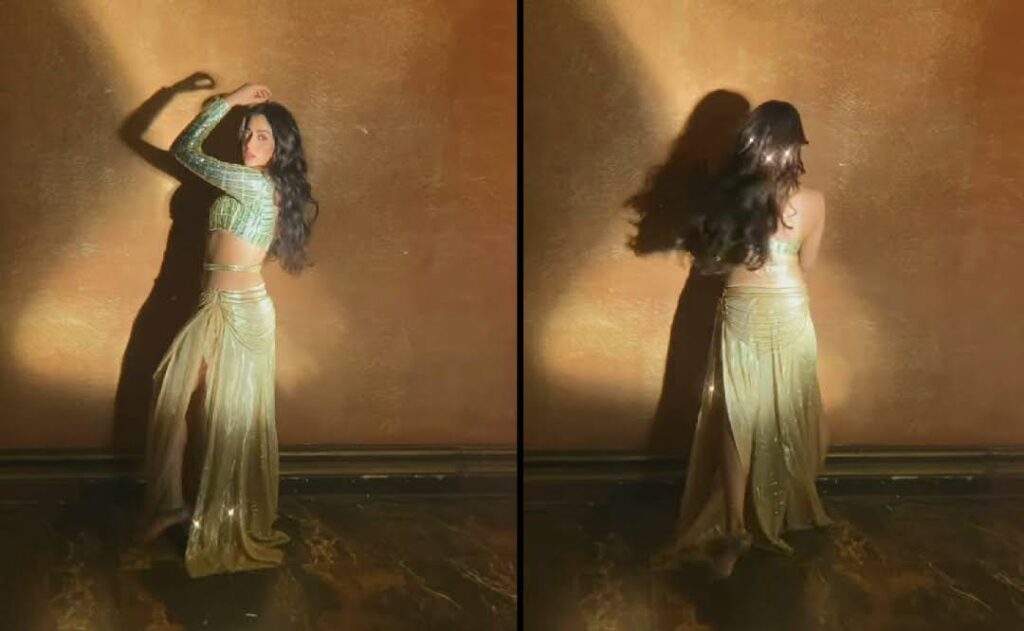 Janhvi Kapoor looks super GORGEOUS in this golden outfit, WATCH VIDEO.