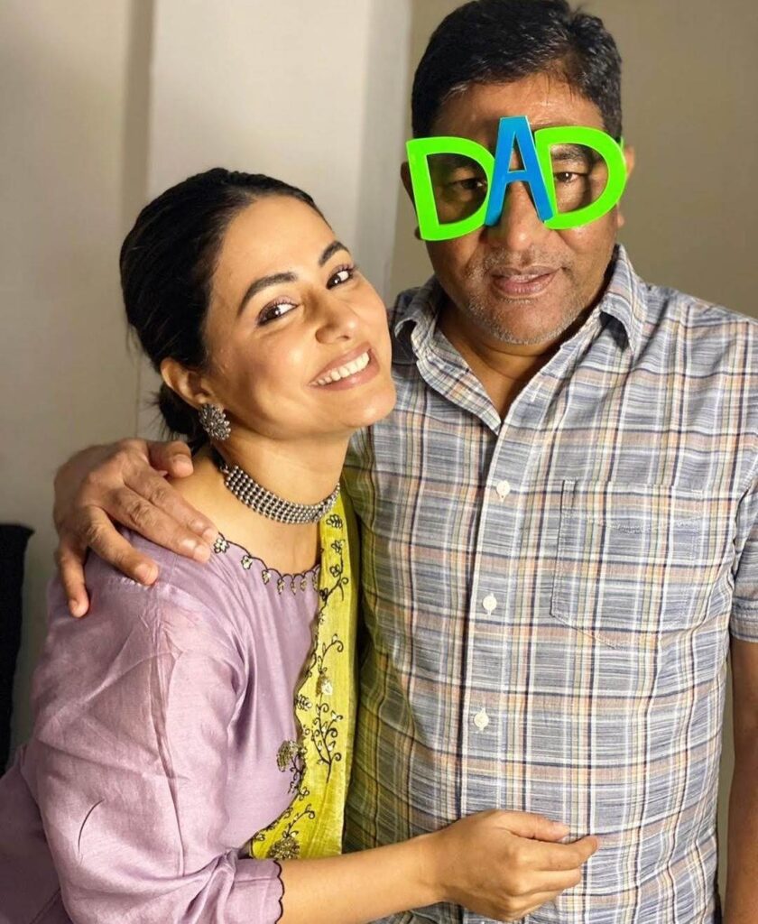 Hina Khan pens an "overwhelming" NOTE for her dad on Father's Day.