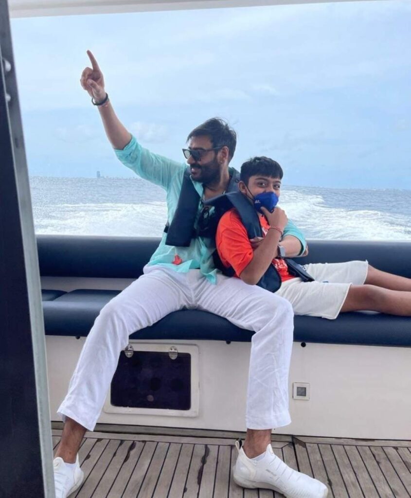 Ajay Devgn shares an adorable PIC with son Yug from their vacay.