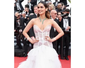 What is the COST of Manushi Chillar's Cannes Film Festival 2023 outfit?